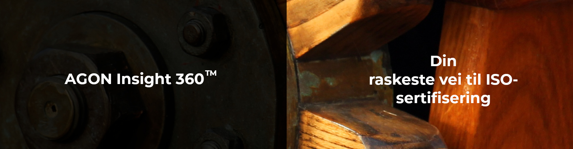 Bildet viser skipsratt med ISO-tekst over.