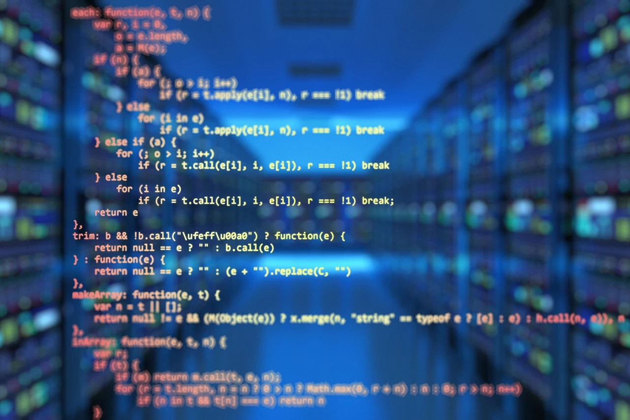 Bilde av datakode for å illustrere ISO 27001.